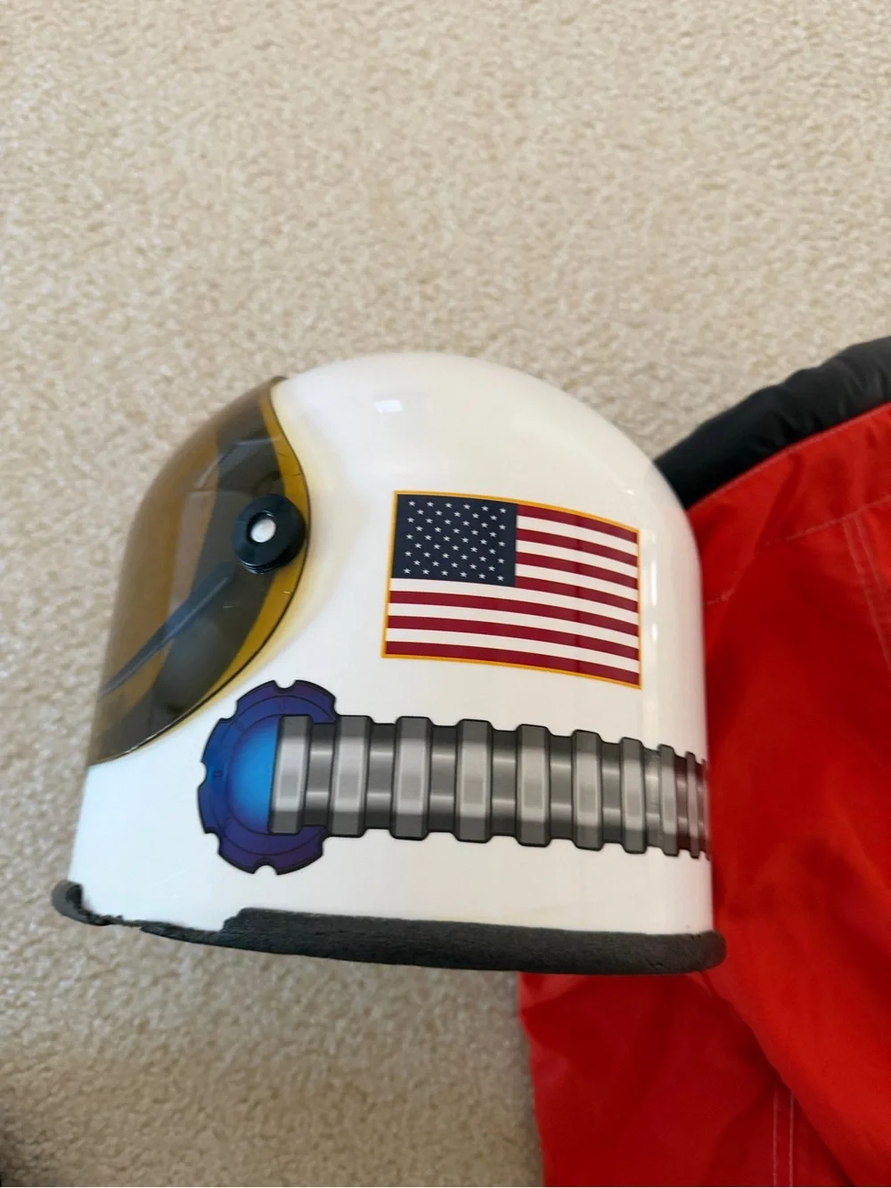 Kids NASA Astronaut Halloween Costume Size 6-8 + Helmet & Hat